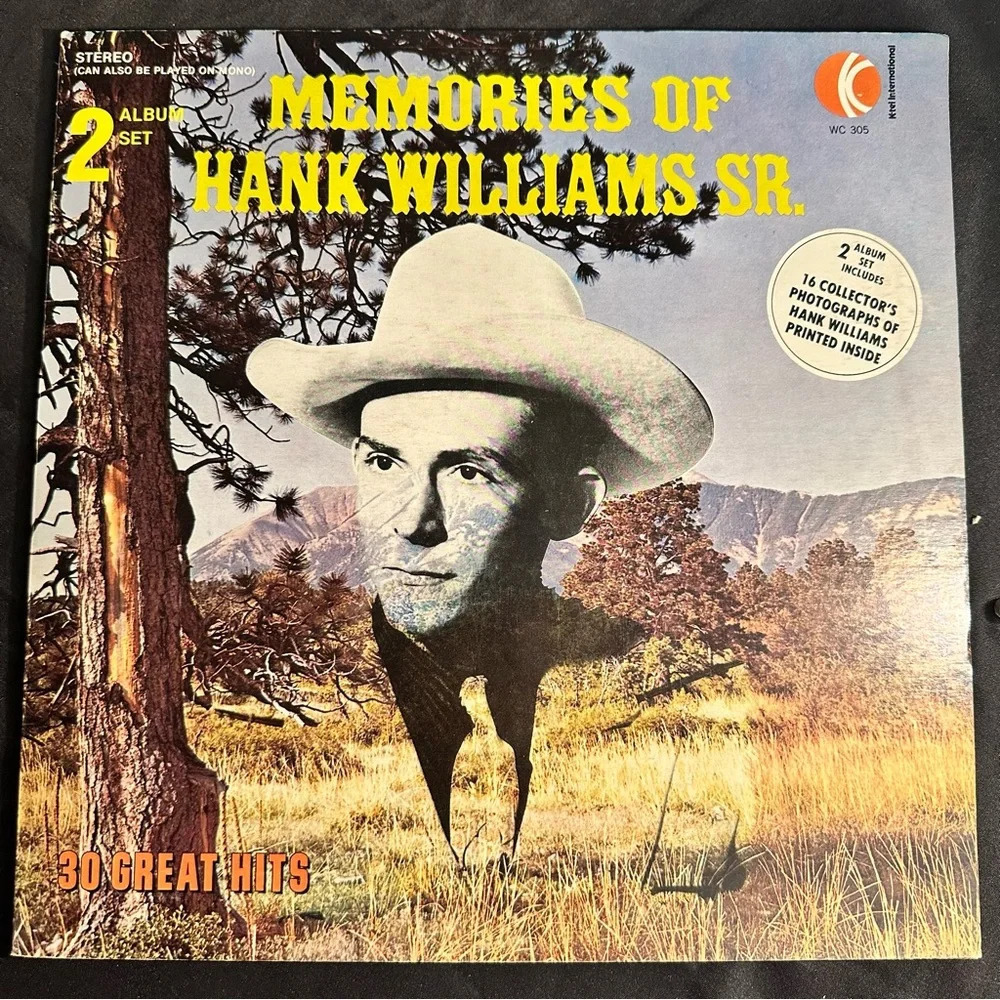 2/25$ Memories of Hank Williams vintage vinyl record